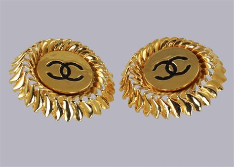 vintage faux chanel earrings